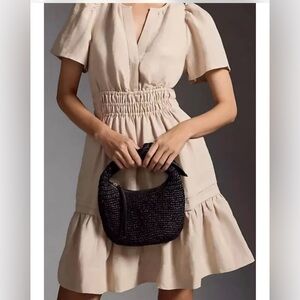 Anthropologie Somerset Linen Mini Dresse Size XXS